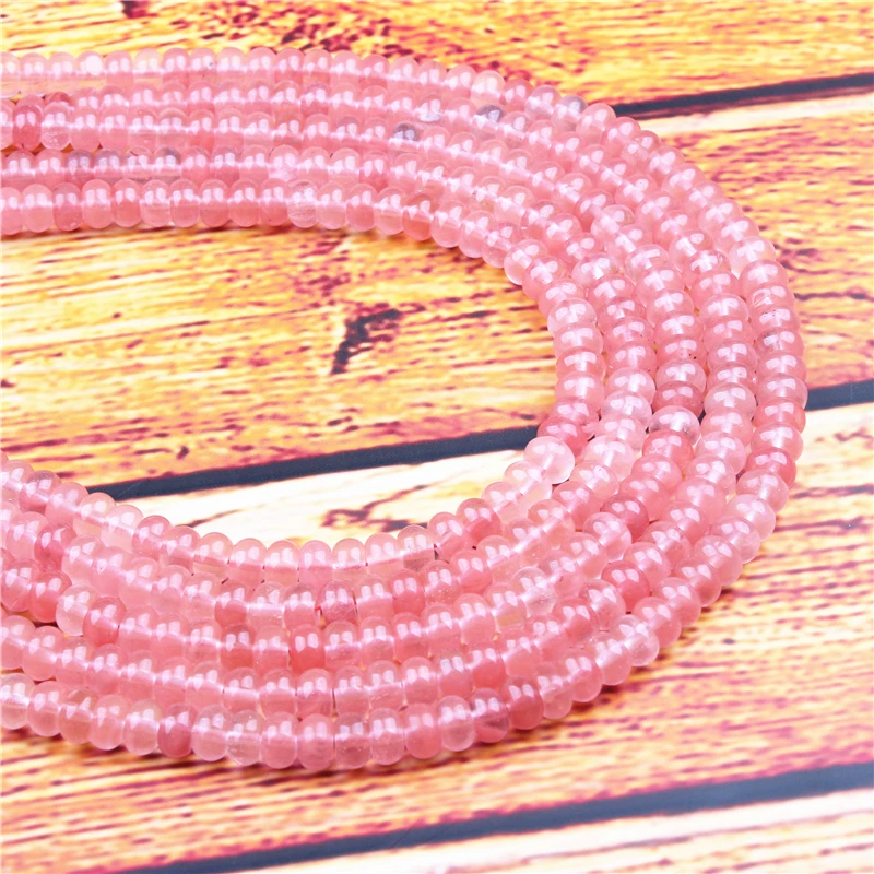 

Red Watermelon Natural Gem 4X6/5X8MM Abacus Bead Spacer Bead Wheel Bead Accessory For Jewelry Making Diy Bracelet Necklace