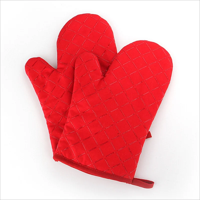 Saim Silicone Cotton Kitchen Heat Resistant Gloves Baking Heat