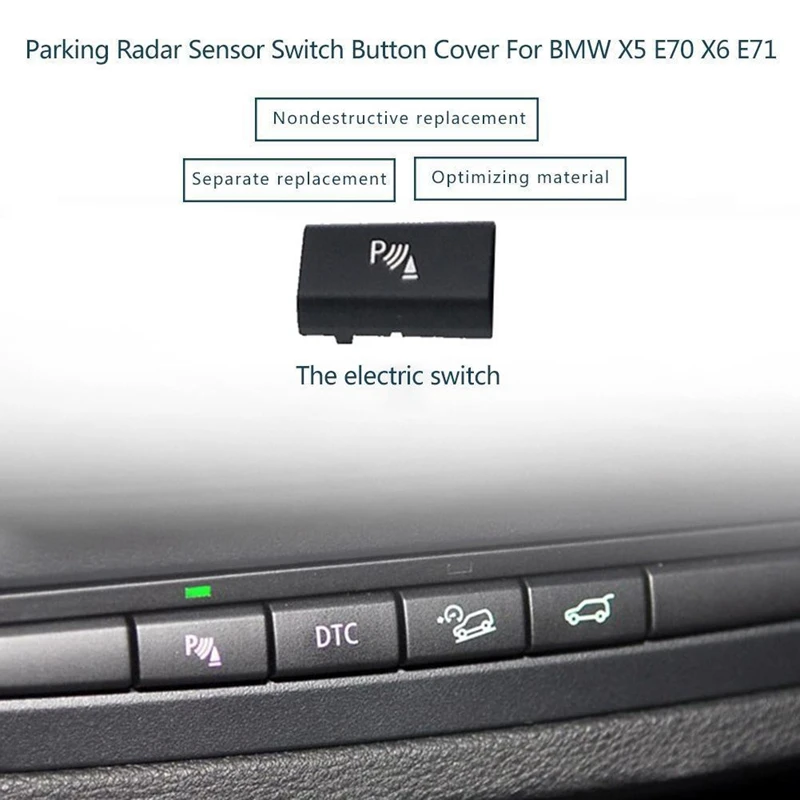 Parking Radar Switch Sensor Button Cover Trim For X5 E70 X6 E71 - Foto 4