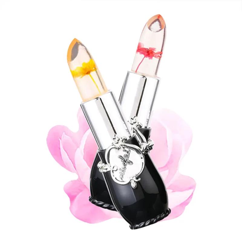 Водостойкая Увлажняющая губная помада стойкая прозрачная с цветком меняющая