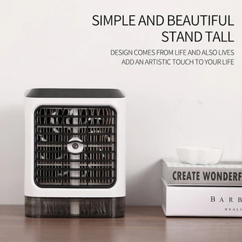 

Mini Air Conditioner Humidifier Purifier Home Desktop Air Cooling Fan 480ML Conditioning Humidifier Purifier 2020 Summer Cooler