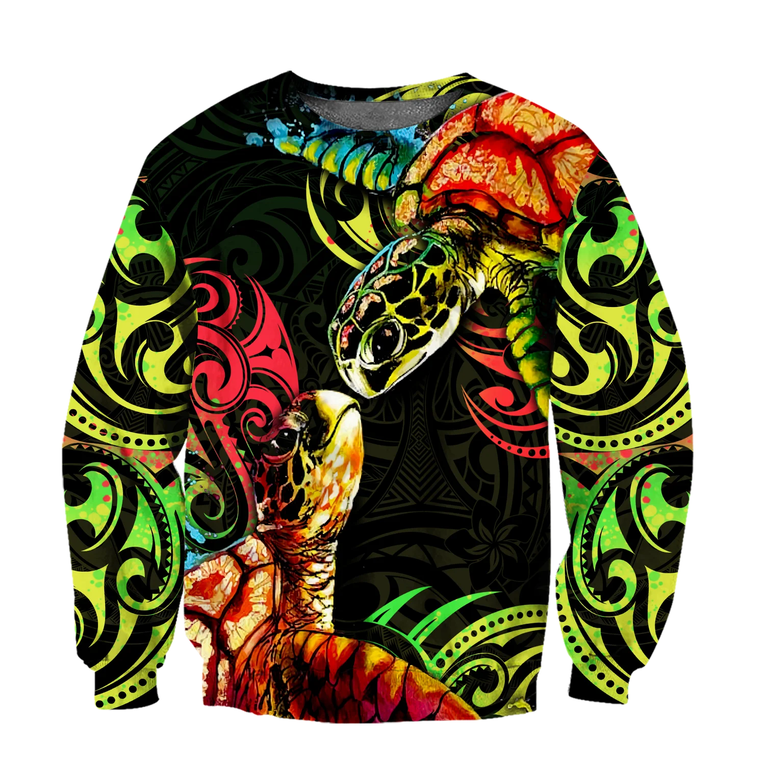 PLstarCosmos 3Dprint Newest Ocean Sea Turtle Polynesian Harajuku Funny Streetwear Causal Unique Unisex Hoodies/Sweatshirt/Zip -2