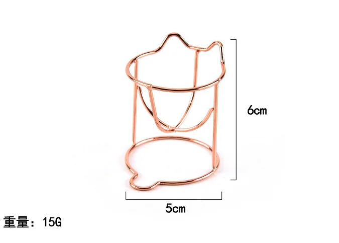 Rose Gold Cat 1 шт. губка для макияжа, подставка для пудры, подставка для яиц, подставка для пудры, сушильный шкаф, органайзер, держатель для красивой полки, Настольный держатель для хранения, Прямая поставка - Цвет: Rose Gold Cat