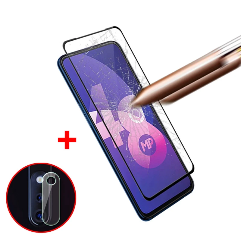 2-в-1 защита экрана + объектива камеры для OPPO F11 F9 F7 Pro A5S A83 A59 A3S F1s закаленное стекло