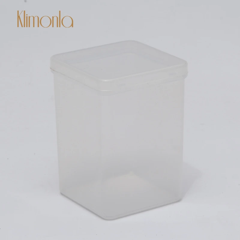 

Single Compartment Storage Box Transparent Environmental Dust-Proof Round Edge Desiign Nail Cotton Piece Store Tips Empty Box