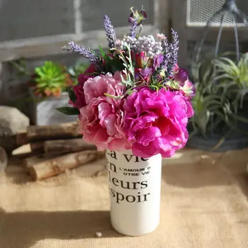 

Artificail silk rose peony hydrangeas wedding flowers for bridal bridesmaid bouquet photography flower decoration wholesale