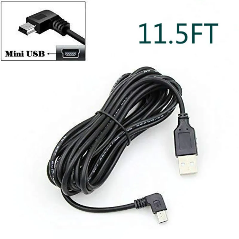 Charging Power Cable for Dash Cam USB 2.0 to Mini USB Car Vehicle Power