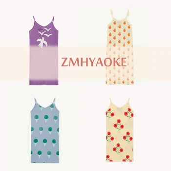 

ZMHYAOKE NEW 2020 Summer Baby Girls Casual Dresses Fashion Beach Christmas Dress Thanksgiving Girls Princess Dress