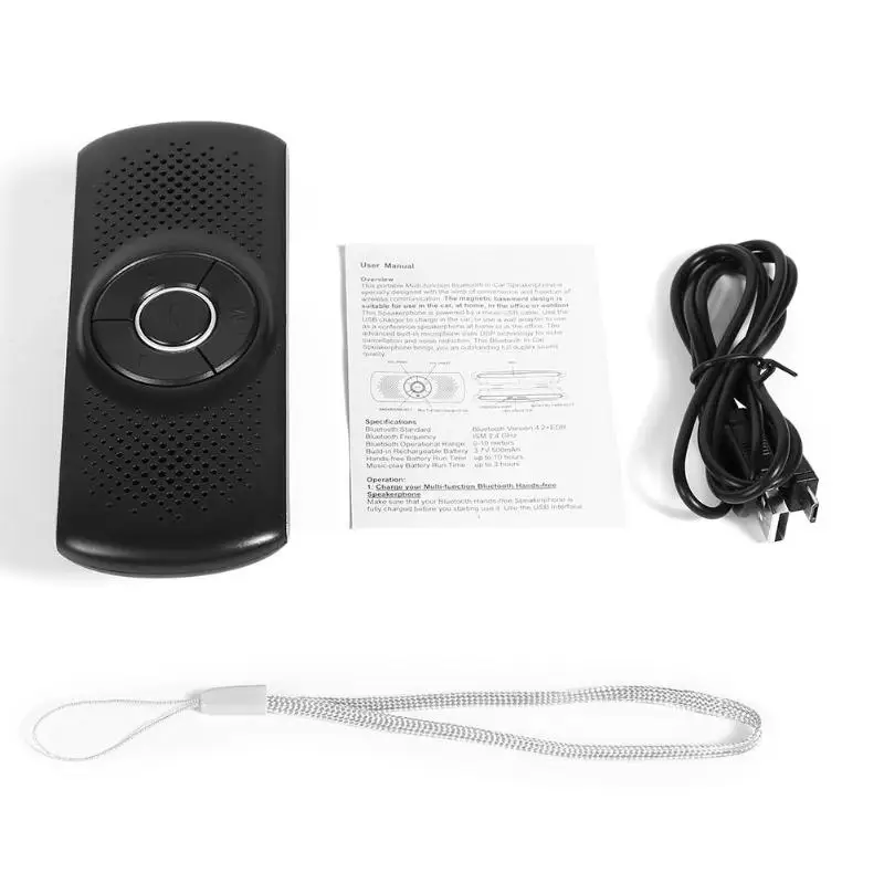 T826 Bluetooth Handsfree автомобильный комплект MP3 плеер Солнцезащитный козырек клип динамик телефон автомобильный комплект беспроводной Bluetooth динамик телефон