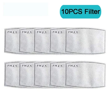 

Mask Filter 10/20 PCS 5 Layers PM2.5 Filter Mask Paper Activated Carbon Adult Masks Face Mouth Mask Filters