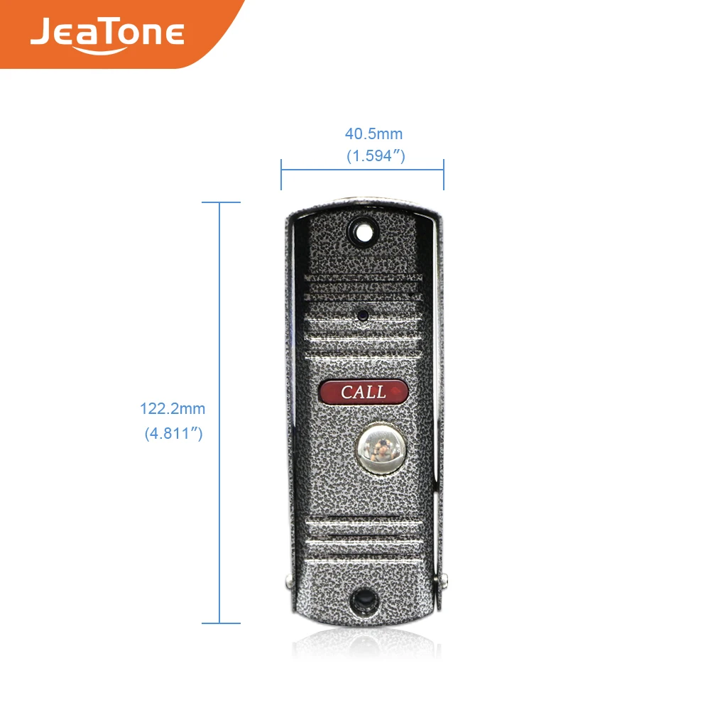 JeaTone 4 дюймовый проводной видеодомофон дверной звонок Система внутренней связи