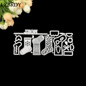 

1 Pack 2019 New Christmas Socks Metal Cutting Dies Kscraft Dies for Scrapbooking Card Making Christmas Craft Dies