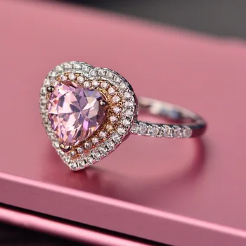 

YPAY8 Fashion simple hot ladies S925 sterling silver ring Top quality large zircon wedding lasting color silver ring jewelry