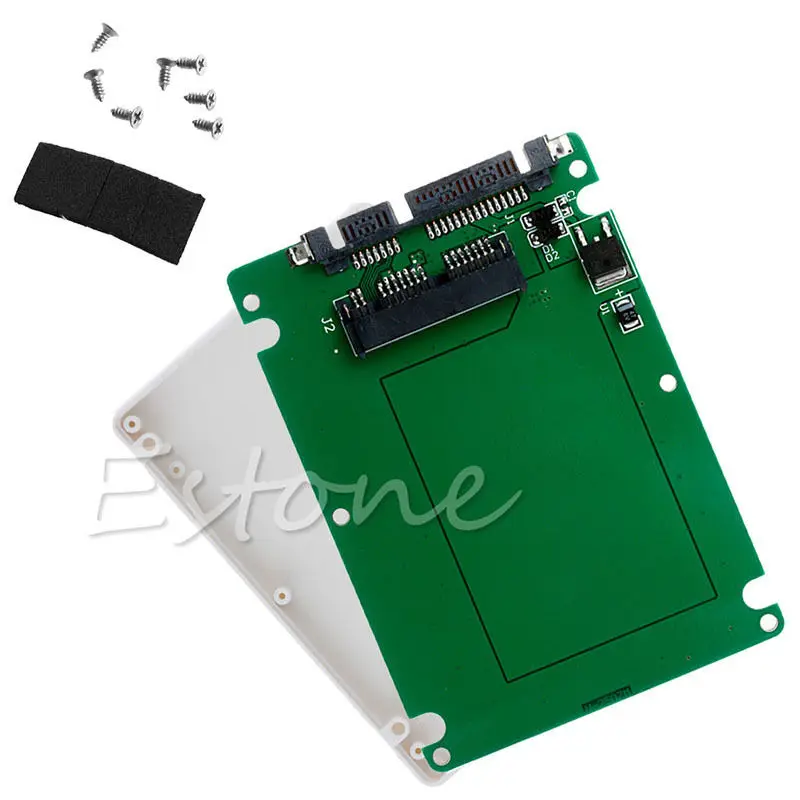 

1.8" Micro SATA 16 Pin SSD To 2.5" SATA 22Pin HDD Adapter Converter With Case