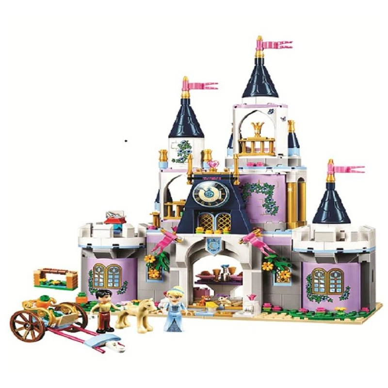 

587PCS Friends Princess Cinderella's Dream Castle Building Educational DIY bricks Toys girls Compatible Legoinglys Blocks 10892