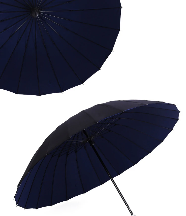 Зонт от дождя, мужской, качественный, 24 K, сильный, двойной, ветрозащитный, стекловолокно, длинная ручка, большой зонт для гольфа, женский, подарки, дорожный зонт