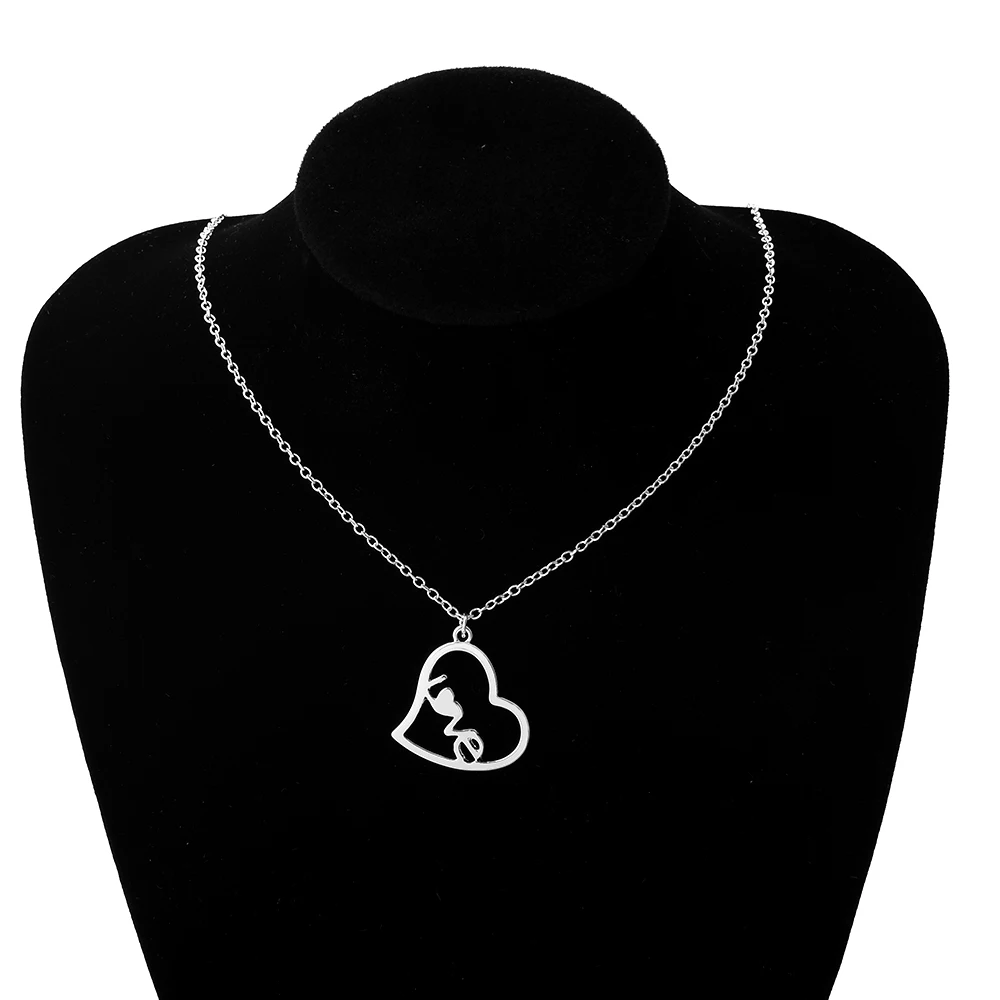 

Европейское и американское ожерелье из нержавеющей стали с подвеской в виде сердца