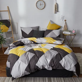 

luxury bedding fashion bedding set Pure cotton A/B double-sided pattern Simplicity Bed sheet, quilt cover pillowcase 4-7pcs vs