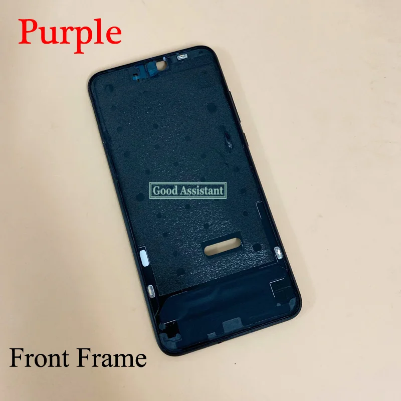 Purple front frame Для huawei Honor 8X/вид 10 Lite ЖК-дисплей Лицевая панель передняя средняя рама Корпус Батарея задняя дверь Чехол задний кронштейн - Цвет: Purple front frame