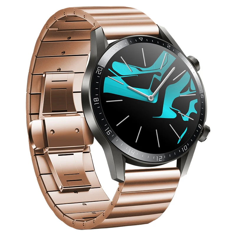 Watch Band for Huawei watch GT2 46MM smart watch Strap For GT 42mm stainless steel butterfly buckle Loop 22mm replacement strap