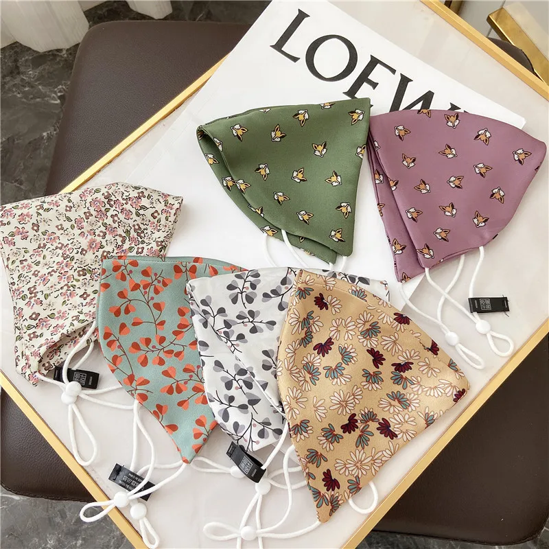 Mask thin breathable summer dustproof printed veil female sunshade sunscreen double outdoor face mask | Аксессуары для одежды