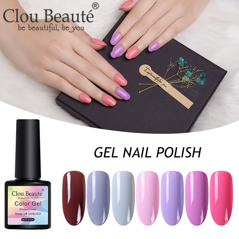 Clou Beaute Набор лаков для ногтей 8 мл цветная гелевая краска для ногтей гель-лаки лак для ногтей полуперманентный Vernis Hybrid