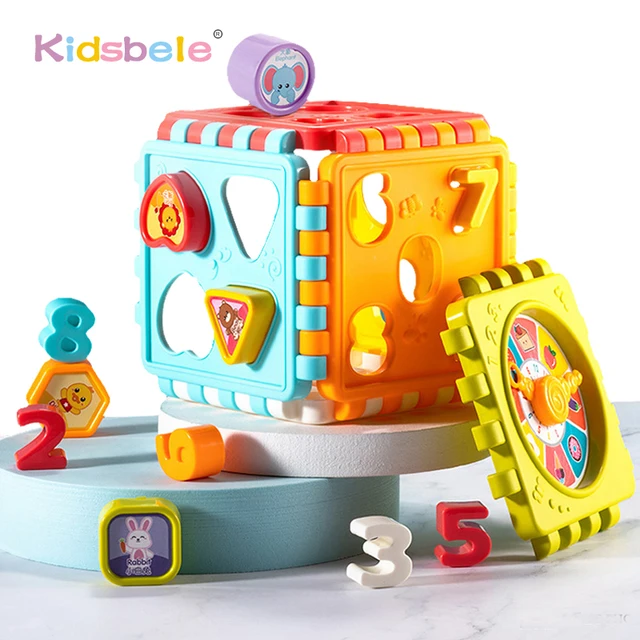 Baby Activity Cube Toys Shape Sorting Toddler Early Learning Educational Toys Infant First Blocks Set Colorful Number Sorter 1