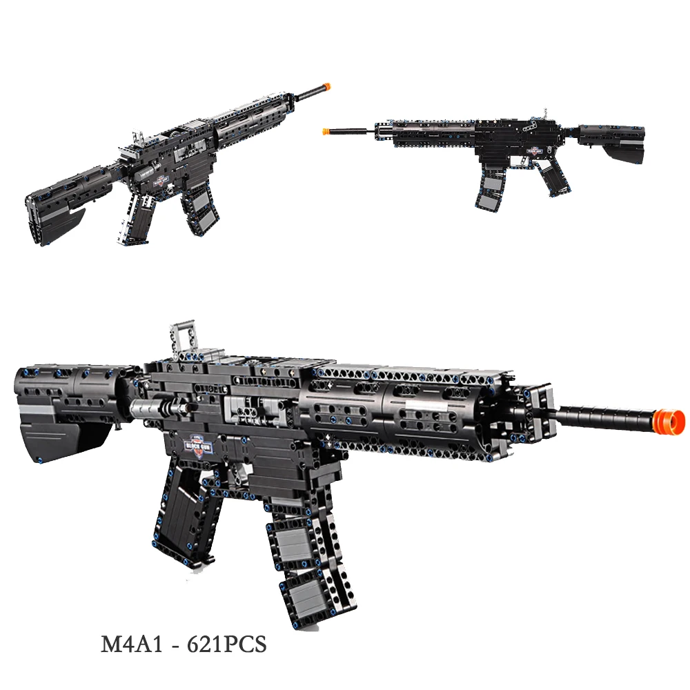 Fit Technic пистолеты блок пистолет Ak47 M1A1 MP5 пустынный Орел военные наборы DIY Модели Строительные блоки кирпичный набор игрушки для детей