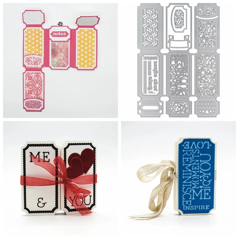 

3D Foldable Card Sample Metal Cutting Dies Stencils Creative Card Sample Die Cut For Card Making DIY New2019 Crafts Cards
