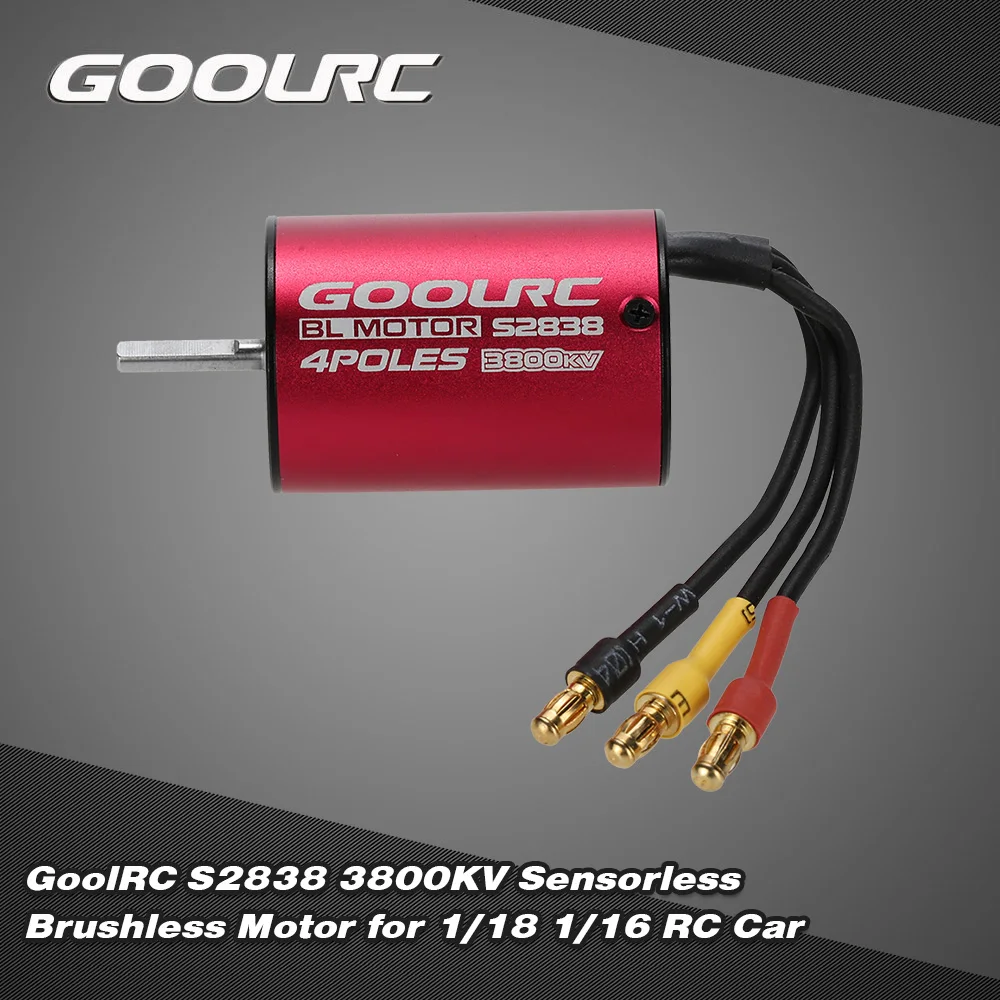 Бесщеточный бесщеточный двигатель GoolRC S2838 3800KV для автомобиля 1/18 1/16 RC|Детали и