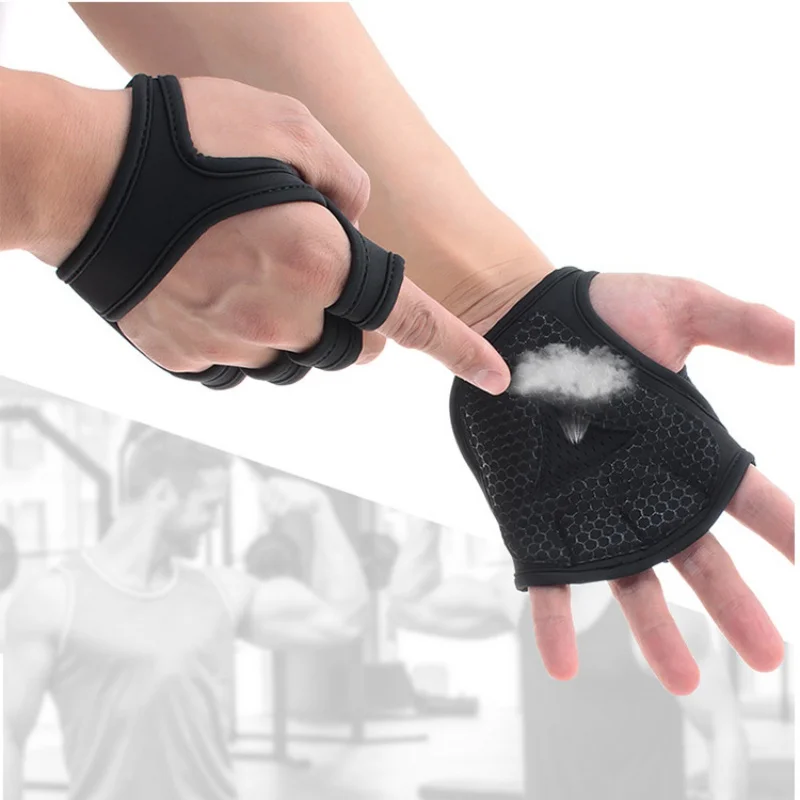 Hand Palm Protector Gym Fitness Gloves Bodybuilding Workout Power Weight Lifting Training Gloves Dumbbell Grips Pads Sport Glove 4