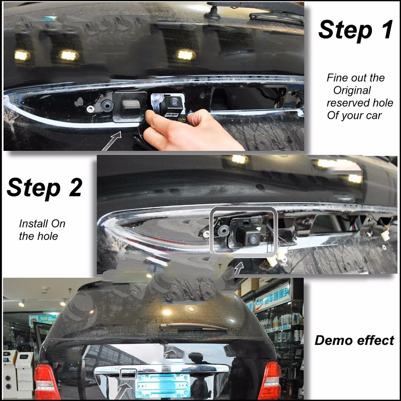 For Mercedes Benz GLK MB X204 Original Reserved Hole Car Camera High Quality Rear View Back Up Camera For PAL  NTSC  CCD + RCA (7)