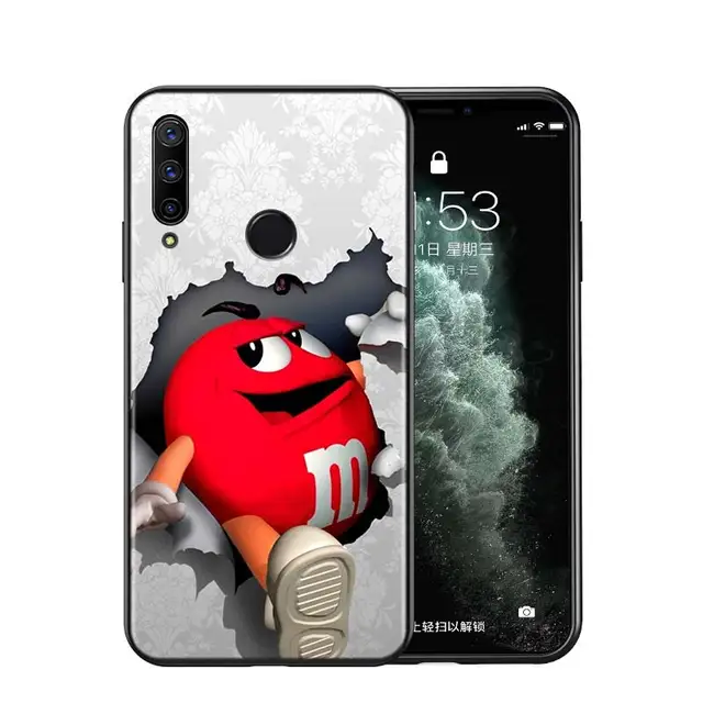 Silicone Cover Cute M&M‘s Chocolate For Huawei Honor 9 9X 9N 8S 8C 8X 8A V9 8 7S 7A 7C Pro lite Prime Play 3E Phone Case Style 04