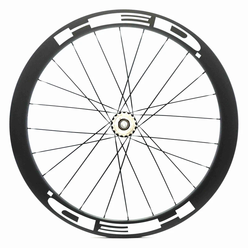 fixed gear carbon wheel 50mm carbon clincher track 700C rims Bicycle with Novatec/Powerway hub