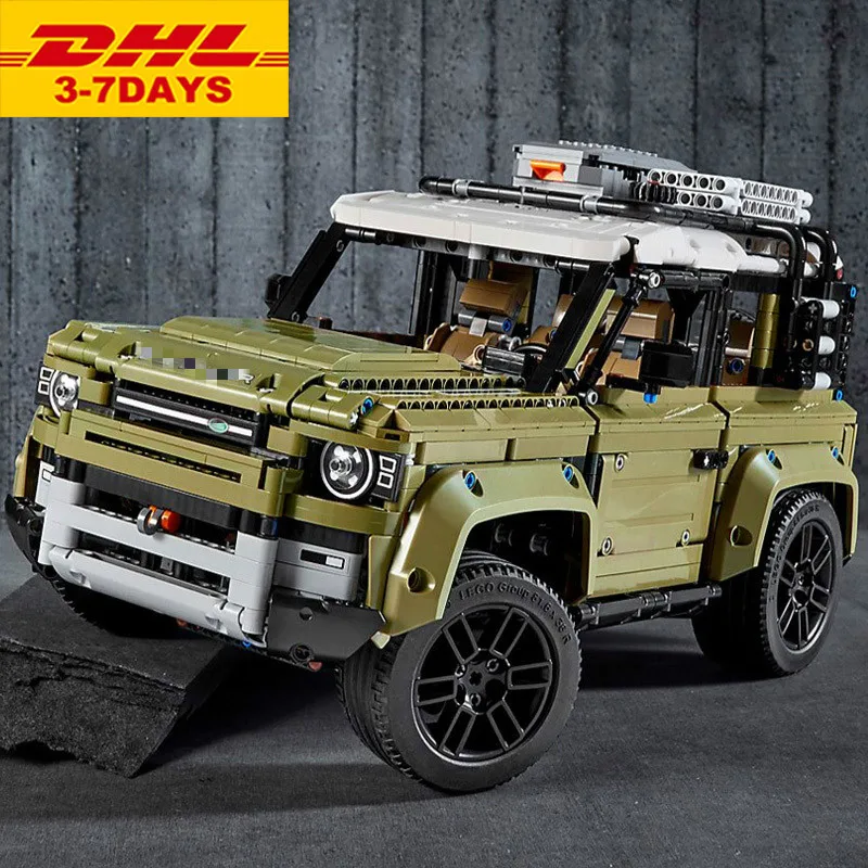 Technic автомобильные игрушки, совместимые с 42110 комплектом Land Rover Defender, сборная модель автомобиля, строительные блоки, кирпичи, детские рождественские игрушки