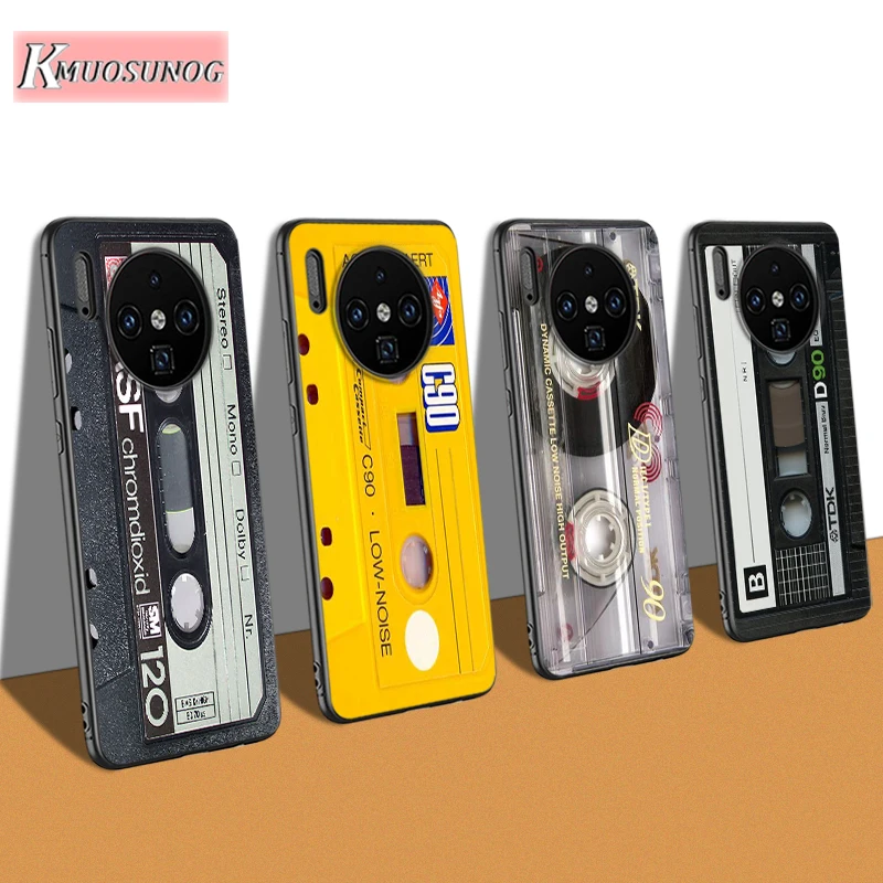 Винтажная магнитная лента кассета для huawei mate 30 20 10 Pro Lite задняя оболочка Y9 Y7 Y6 Y5 2019