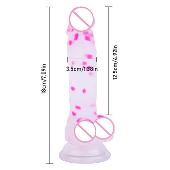 Jelly Medical Silicone Dildo Realistic Adult Toys Soft Strapon Artificial Penis New Dildos Bullet Colourful Sex Toys for Woman 4