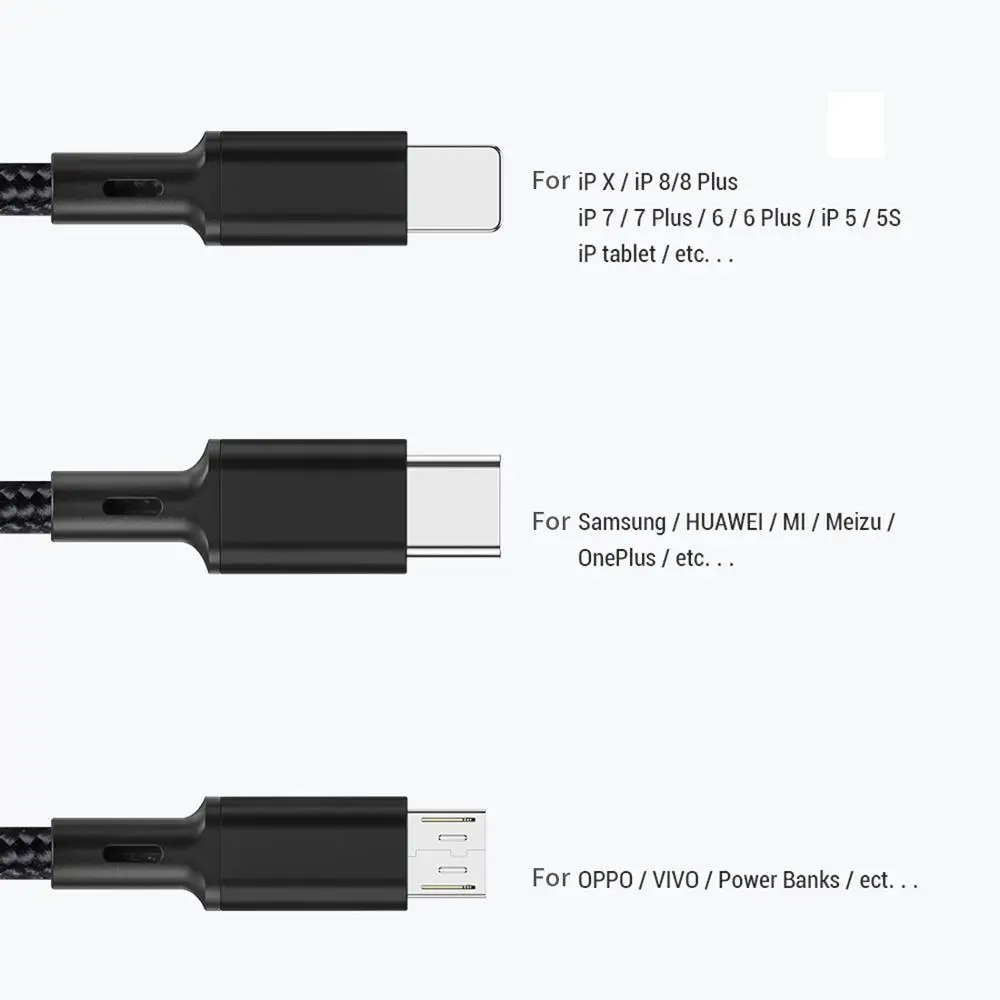 3 в 1 USB кабель для мобильного телефона Micro usb type C зарядный кабель для смартфона зарядный кабель Micro зарядный usb-шнур