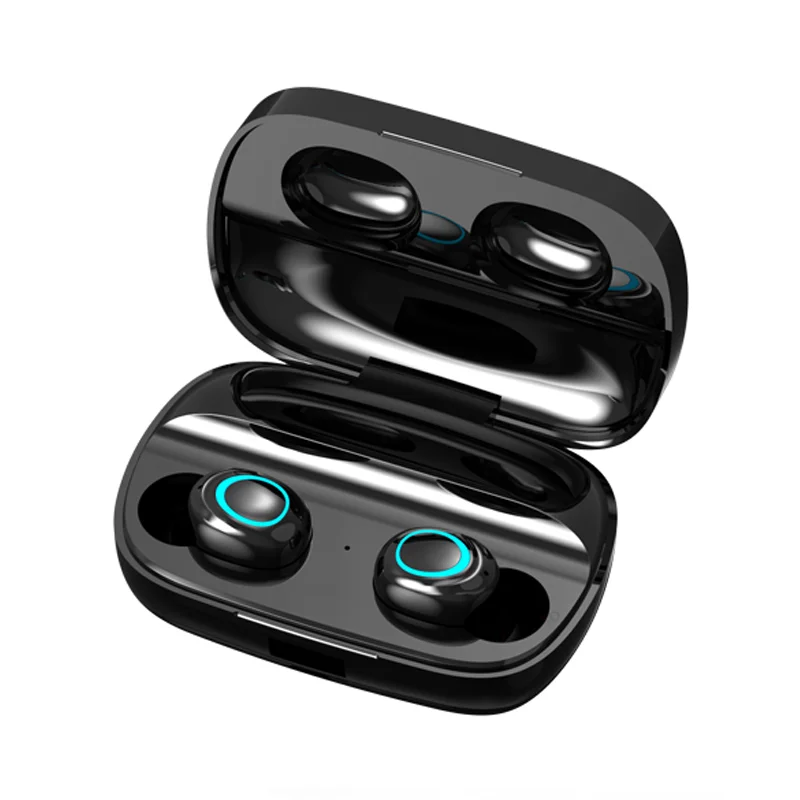 Black-NO LED Display Беспроводные наушники Bluetooth 5,0, светодиодный дисплей, TWS, беспроводные bluetooth-наушники с сенсорным управлением, водонепроницаемая гарнитура с шумоподавлением - Цвет: Black-NO LED Display