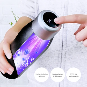 

Portable UV Disinfection Vacuum Water Bottle Hot Cold Thermal Ultraviolet Insulated Flask Mug Cup