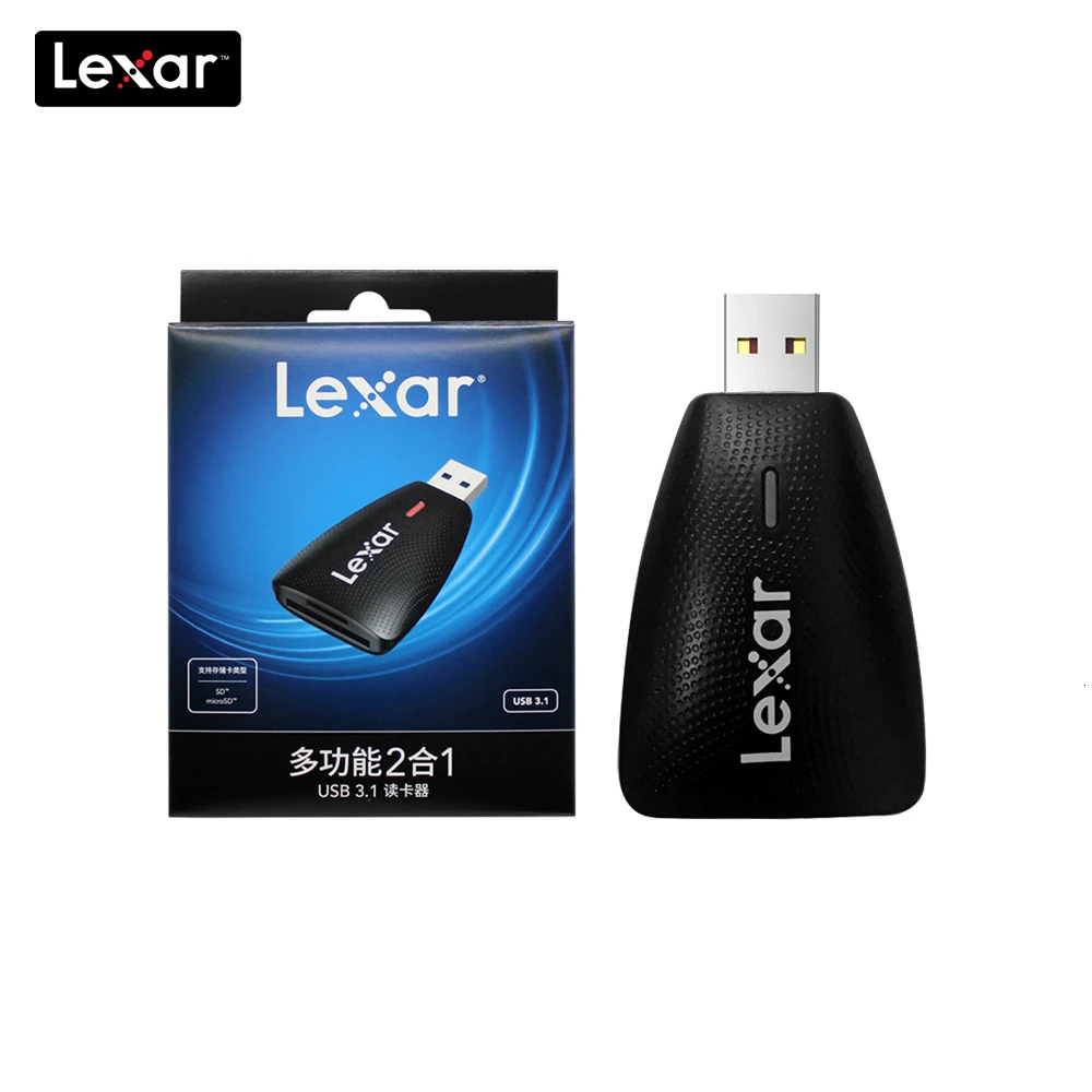 Lexar USB 3,1 кард-ридер 2 в 1 SD Micro SD кард-ридер транс флэш-Карта памяти SDHC SDXC Высокоскоростная поддержка карт TF SD