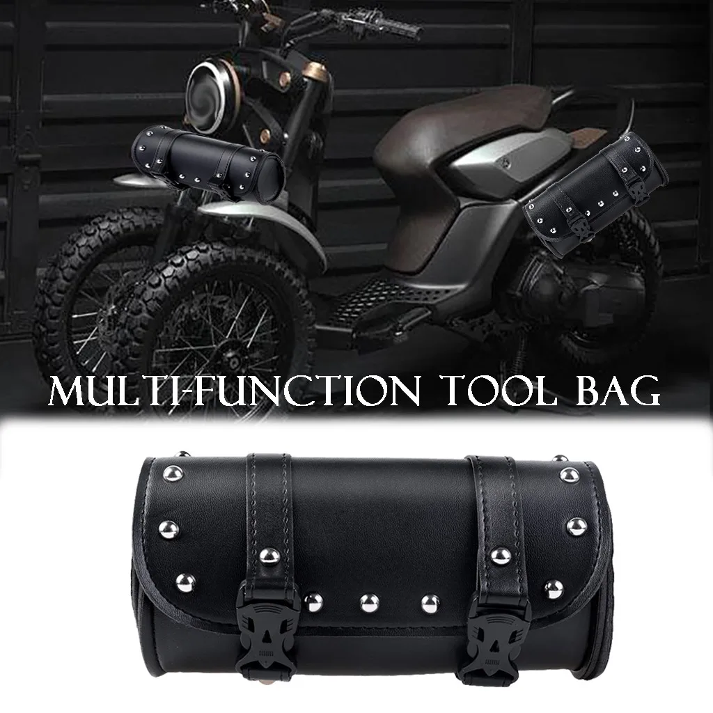 

Universal Motorcycle Werkzeug Taschen Motorcycle Cruiser Tool Bag Fork Barrel Shape Handlebar Front Fork Bag PU Leather