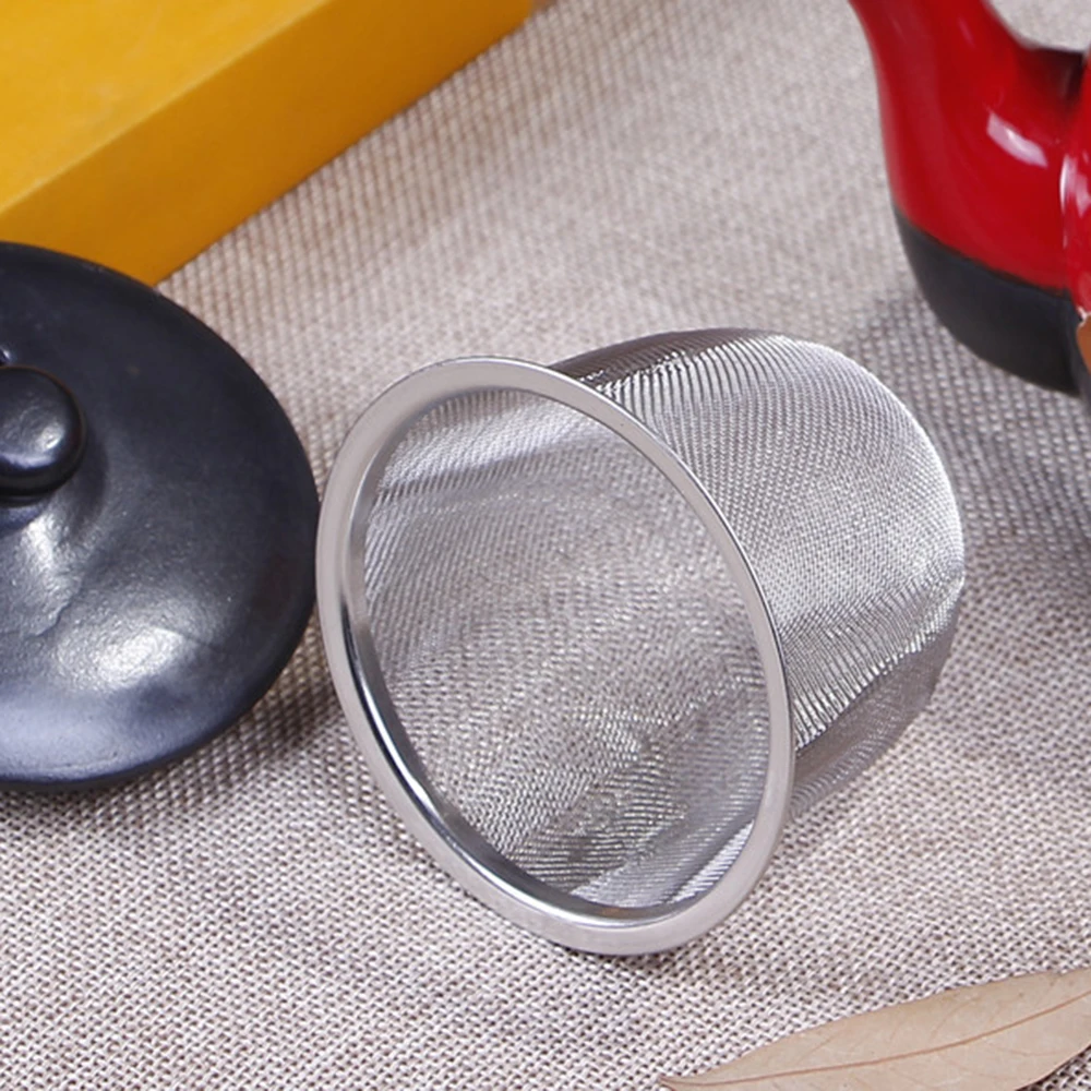 New Diameter 5.1-9CM Mesh Tea Infuser Reusable Tea Strainer Stainless Steel Teapot Leaf Spice Filter Drinkware Accessories