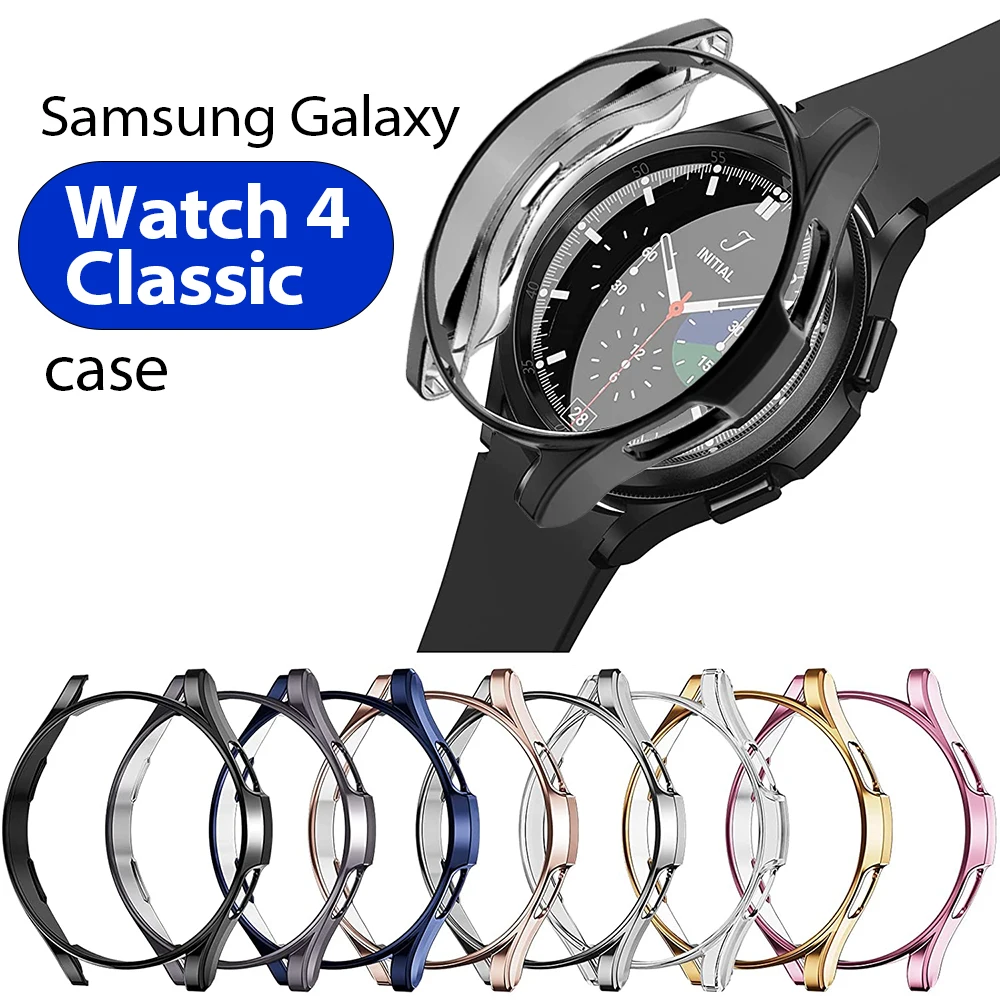 Case for Samsung Galaxy Watch 4 Classic,Silicone Shock-Proof and Protector Cover for Galaxy Watch4 46MM 42MM (2021)