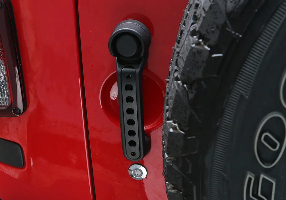 Wrangler 4-новая версия модифицированный автомобильный Doot ла шоу tiao полоска для автомобильной двери из алюминиевого сплава цает шлифованного металлического ремесло черного цвета на каблуках высотой 5 статьи