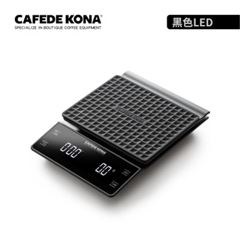 CAFEDE KONA весы с таймером 3 кг/0 1g Водонепроницаемый Electroni Кофе Точность капельного