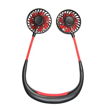 

Lazy Neck Hanging Cooling Mini Fan Night Light USB Rechargeable for Sport Office Rotation Refrigeration Air cooler-35