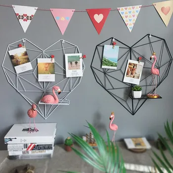 

Decor Wall Decor Gift Iron Home & Living Heart Organizer Picture Frame Heart Shape Vintage