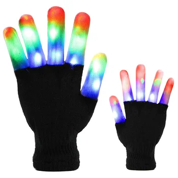 

1 Pair LED Flashing Light Up Gloves Glowing Blinking for Adult Christmas Party JL