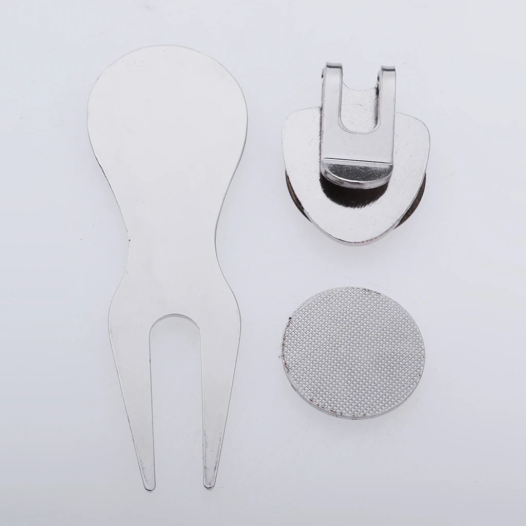 1 Set Pitch Repair Divot Tool, Hat Clip And Golfer Club Ball Marker Gift Set